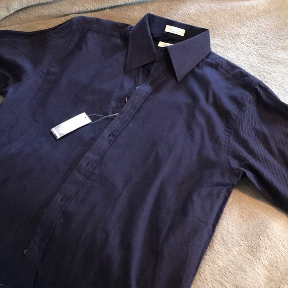 NWT Navy/Brown Eighth Avenue Button Down - Picture 1 of 6